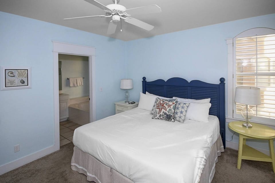 Master bedroom -King suite with large soaking tub and walk-in shower