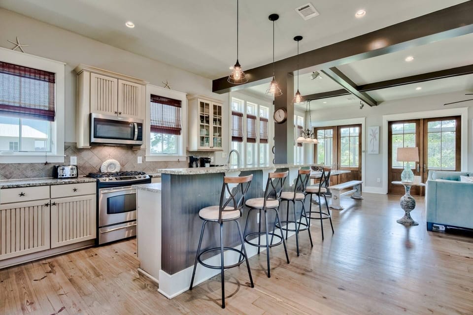 Additional seating at the kitchen island
