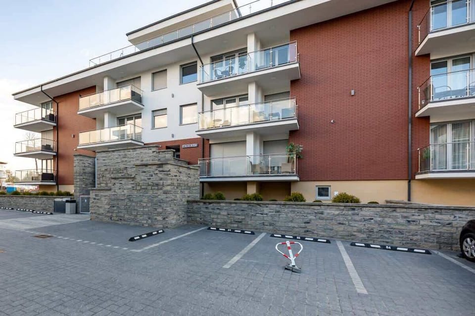 The modern property building.