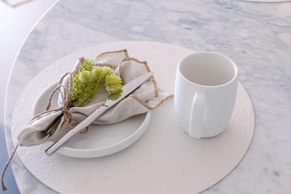 Enjoy a great meal on the modern dining table
