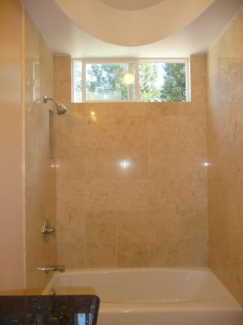 Soak n relax in a bath tub surrounded by beautiful natural marble to unwind.