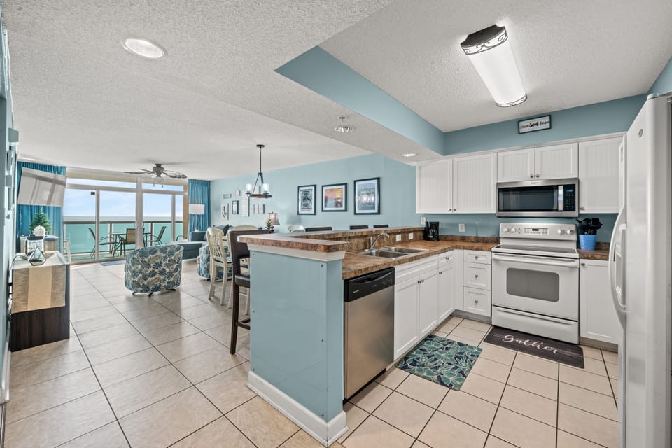 The family chef will love this updated kitchen complete with a huge workspace.