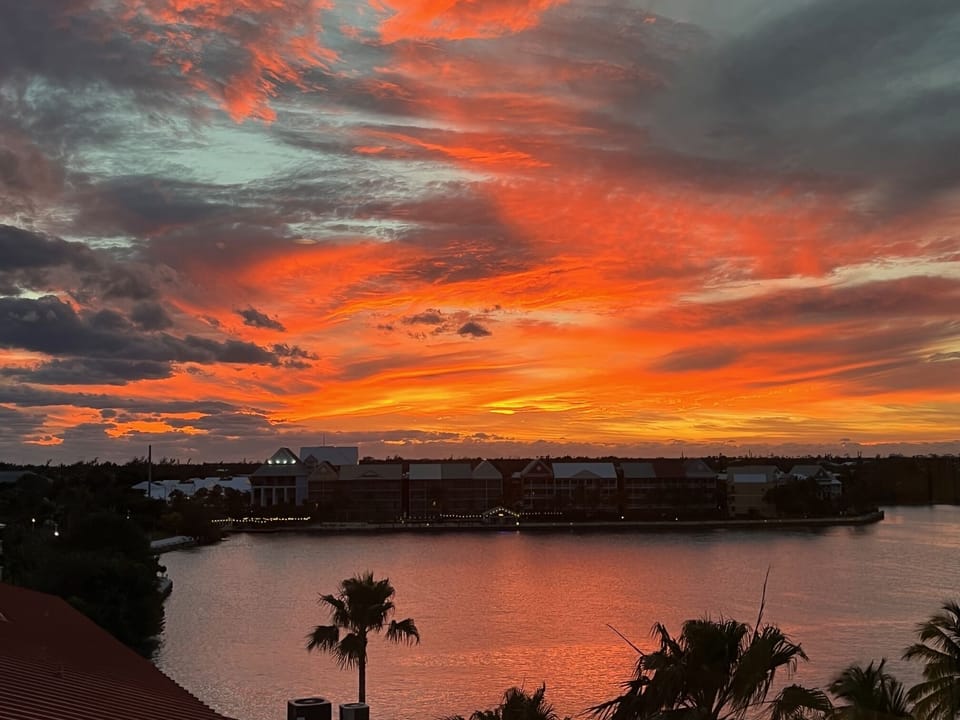 Sunset from our condo's deck.