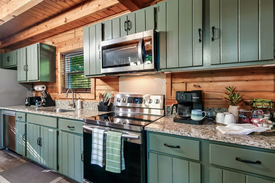 Newly remodeled kitchen with coffee bar
