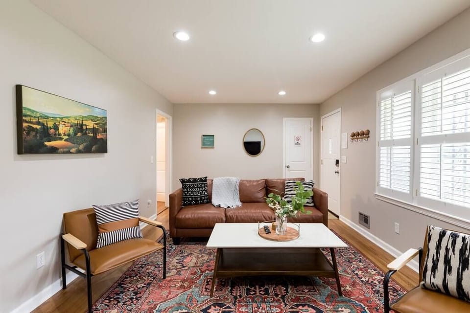 The cozy living room.