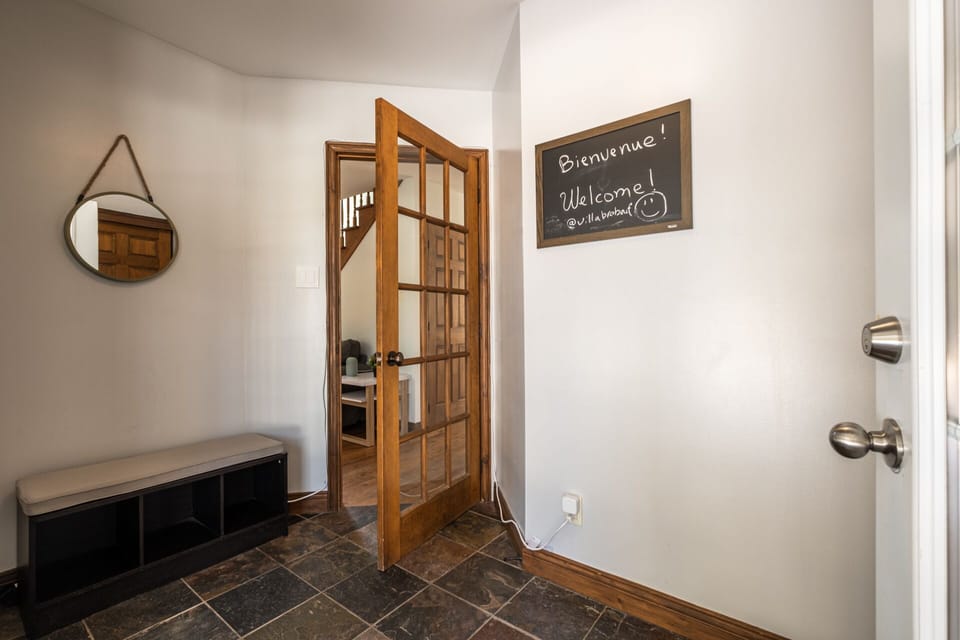 The mud room. 