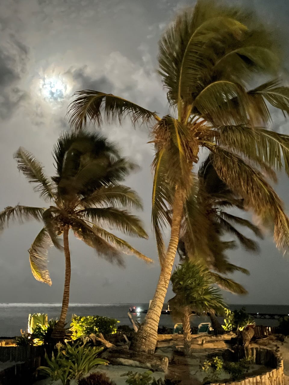 Full Moon Night Beach View