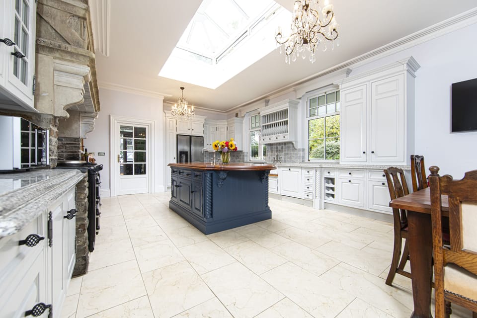 Large Kitchen at Plas Cilybebyll Manor