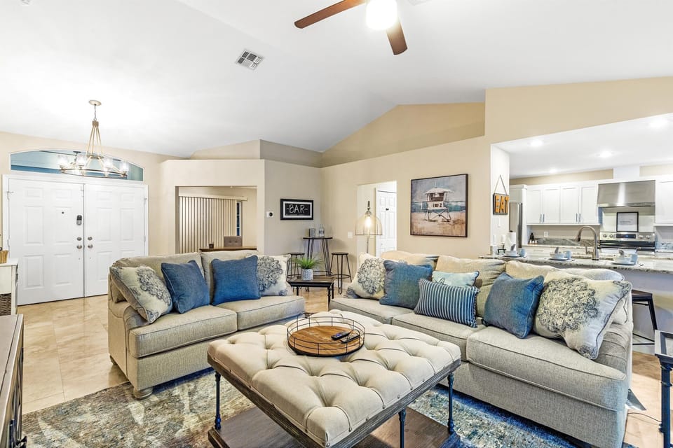 The open floor plan means everyone can be together no matter what you're doing