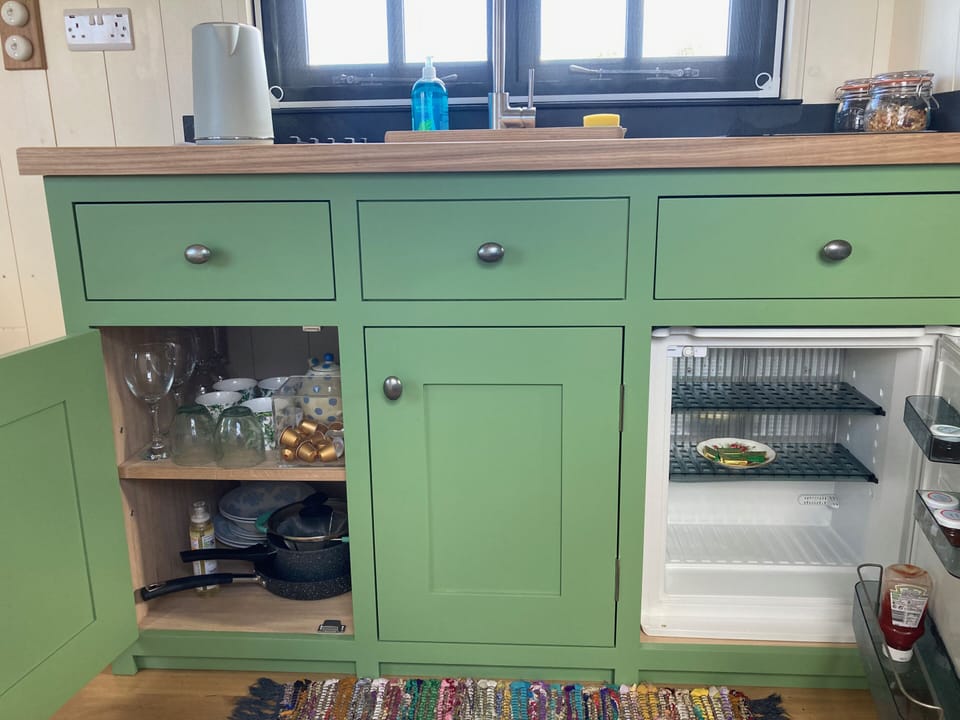 Shepherds Hut fully equipped kitchen
