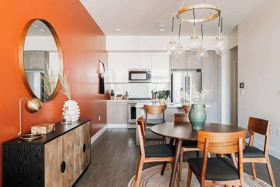 Dining area and kitchen