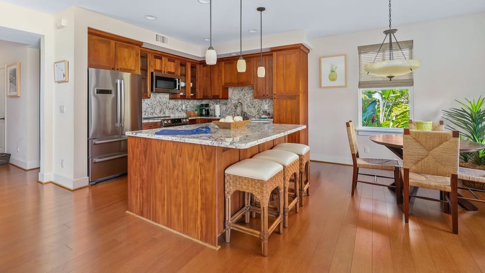 Pili Mai Resort at Poipu #02A - Kitchen & Dining Room - Parrish Kauai