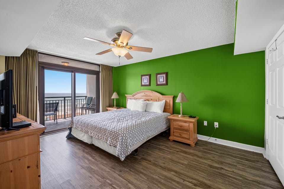 Awaken each morning to gorgeous ocean views from the primary bedroom.