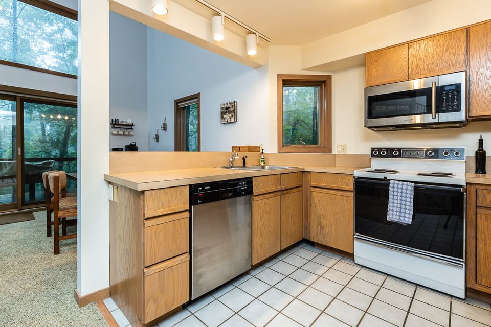 Kitchen with all the essentials for cooking