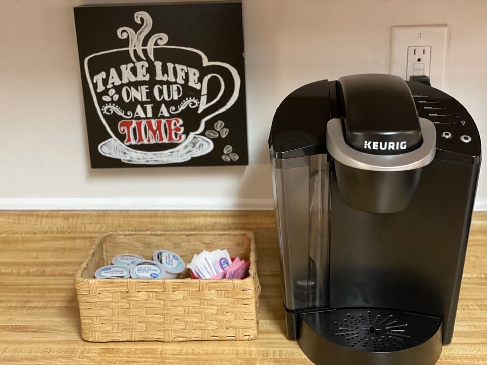 Start every morning off at the coffee station.