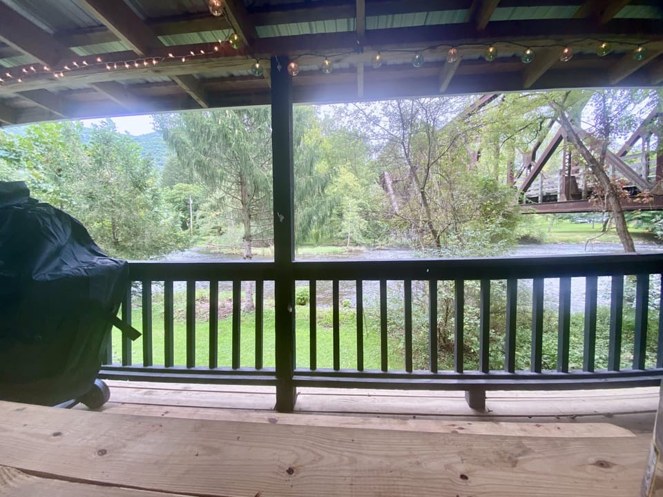View of creek from deck