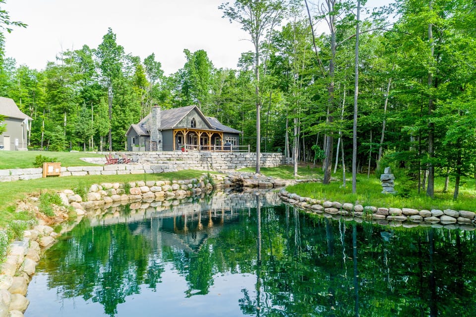 Timber Cottage and Pond
