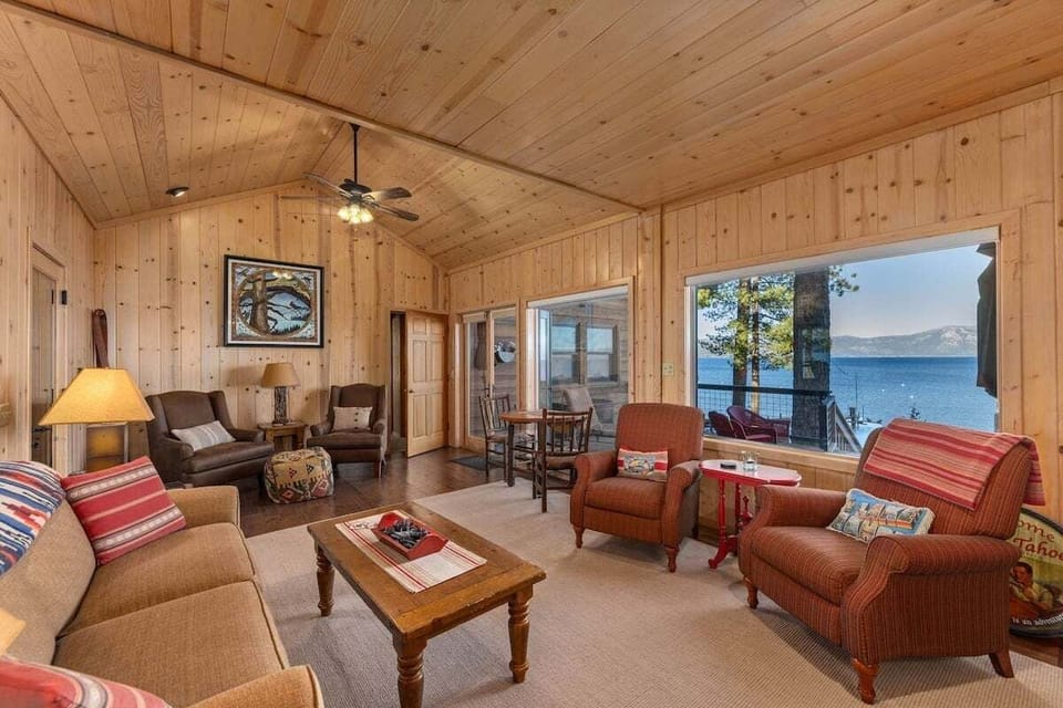 Lake View Living Room; Direct Beach Access