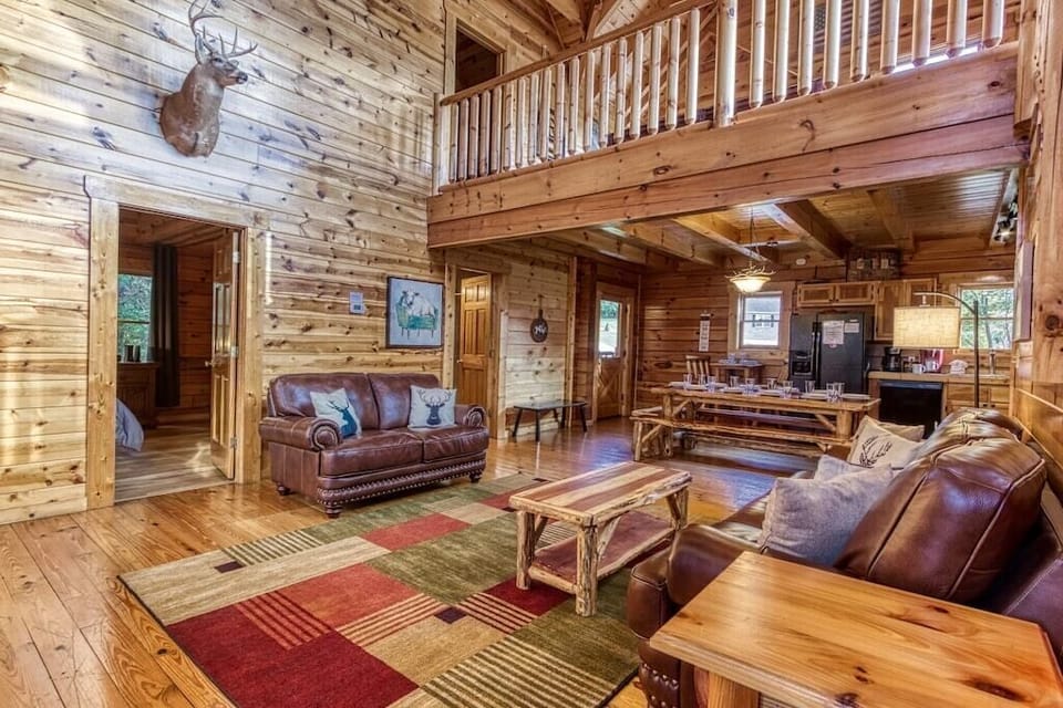 Uncle Buck's Cabin's cozy living area