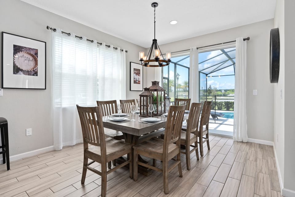 Large Formal Dining Table for Seating 8 Adults