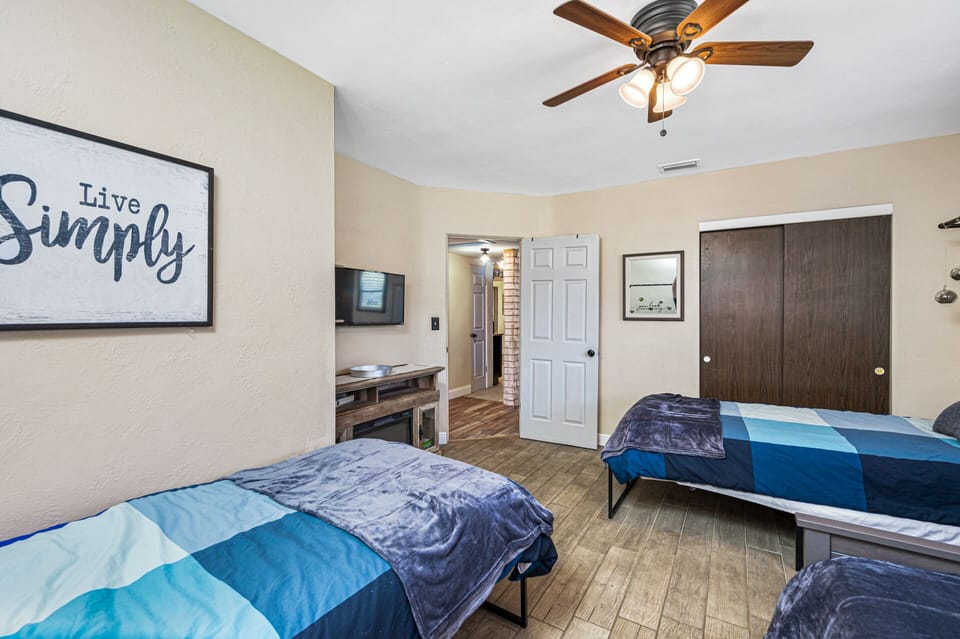 Two twin beds