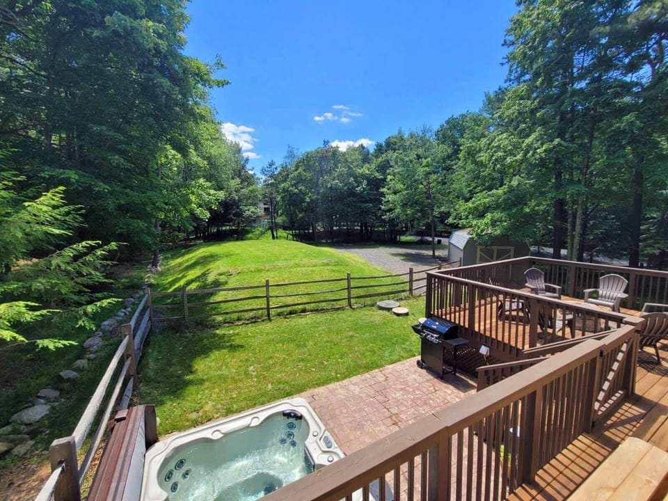 CCC has a large deck, patio, side yard, and rear lot for additional parking.