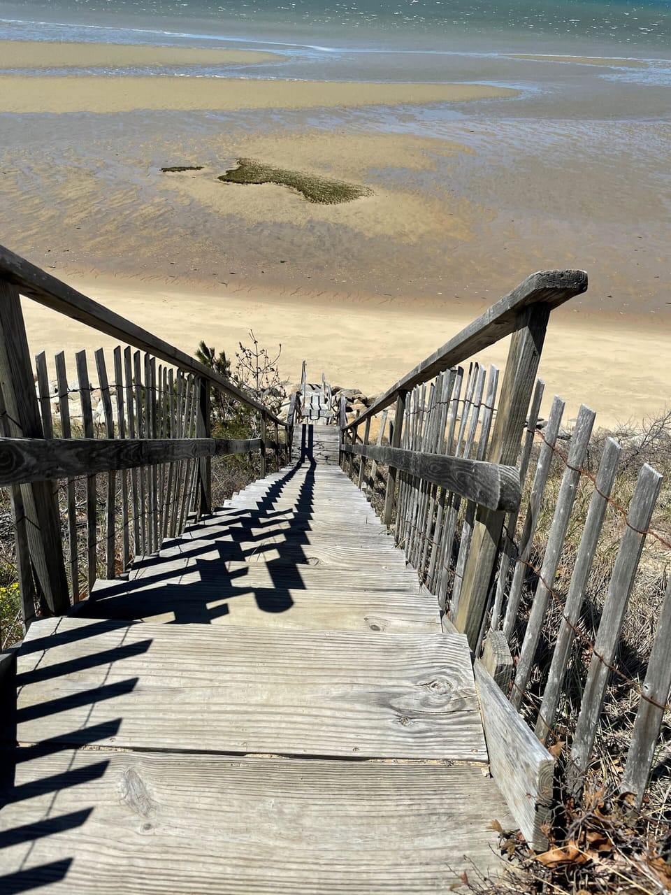 Stairs to bay beach
