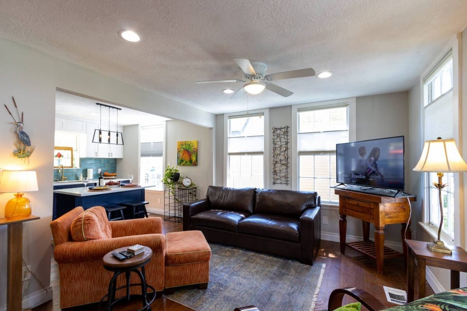 Spacious living area with seating for the whole family