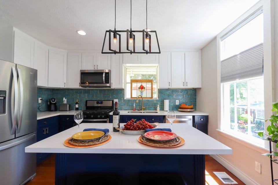 Dishware and cooking utensils included!