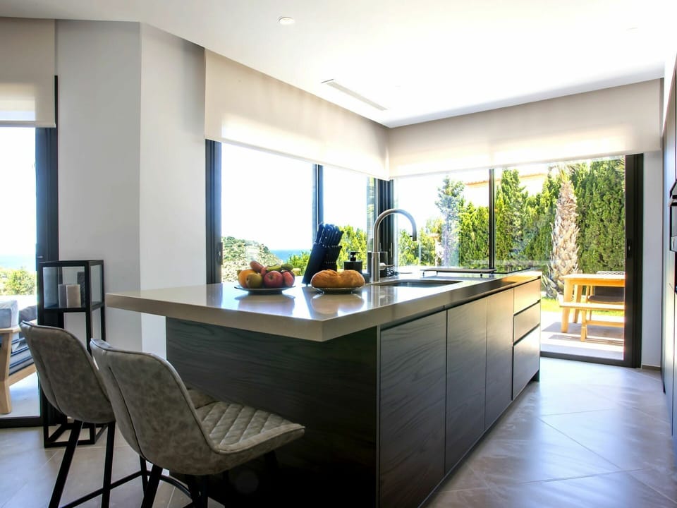Table, Furniture, Plant, Building, Countertop, Cabinetry, Window, Kitchen, Houseplant, Flower