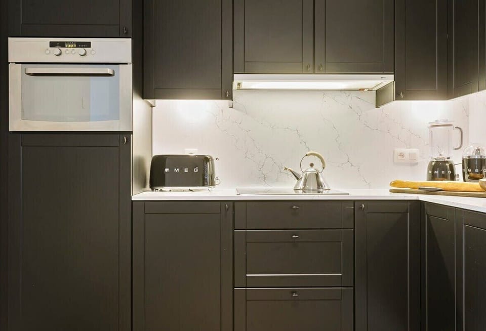 Kitchen with toaster