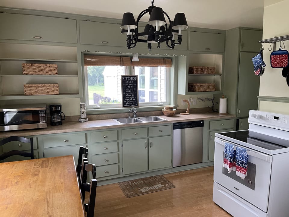 This is the downstairs kitchen. There is another one upstairs too. 