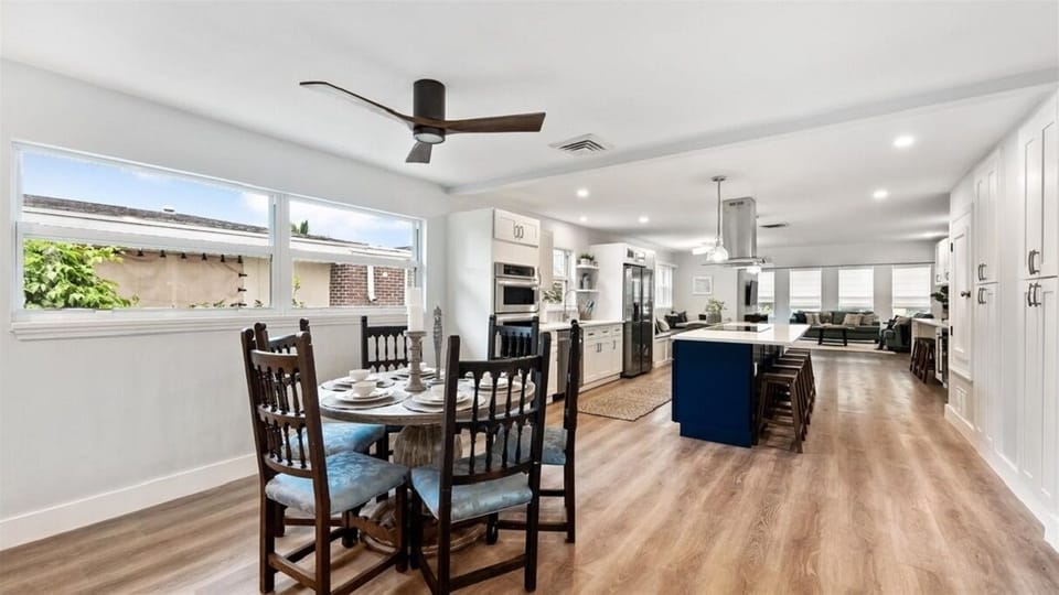 Formal dining and open kitchen