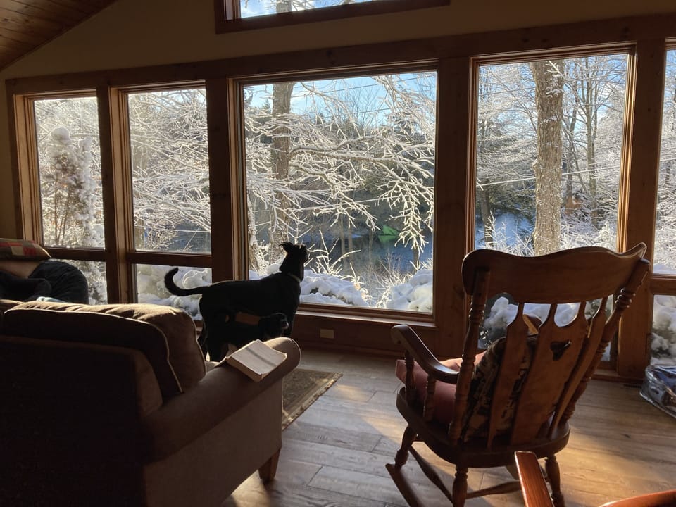 A wintry view from the Great Room. 