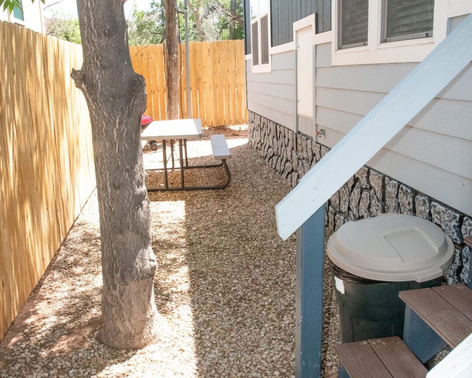 Picnic area and charcoal grill