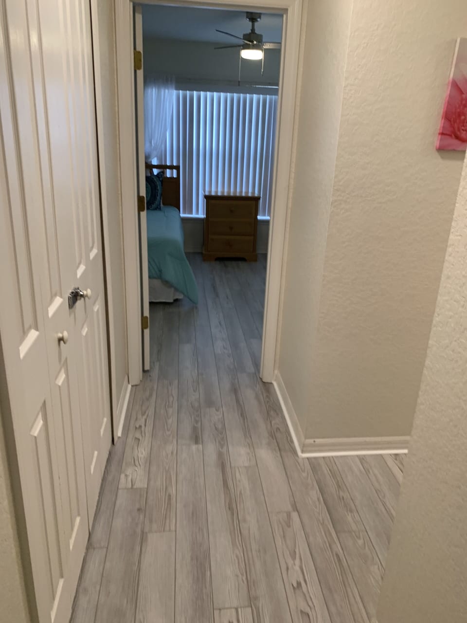 2 additional bedrooms down the hall opposite side of home with family bathroom
