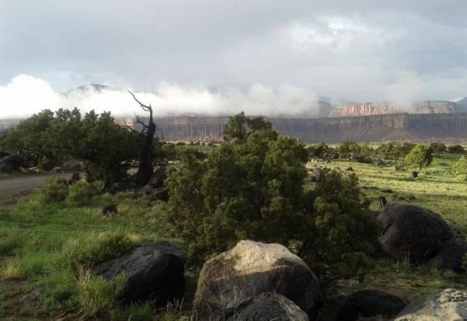 Storm coming in on north side view 