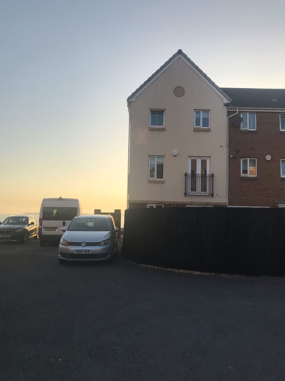 Rear of property and vehicle access with parking for 2 cars