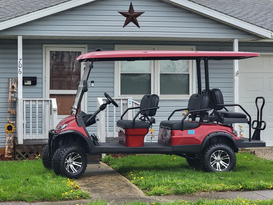 Golf cart available to Rent between 3 houses on first come first serve basis.