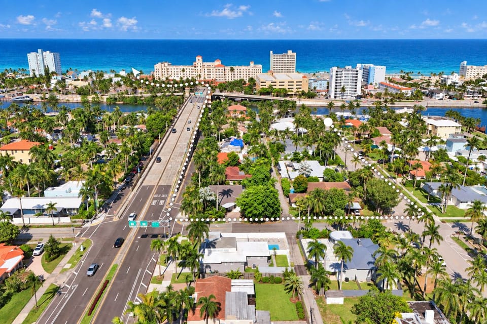 Walk to Hollywood Beach over the Hollywood Blvd Bridge. 