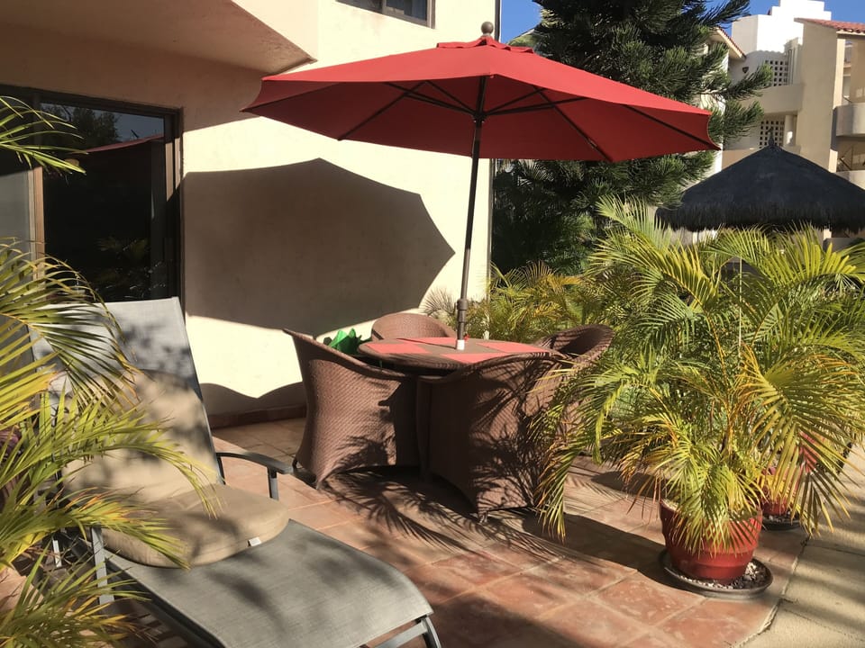 Patio Area with Patio Table and Chair