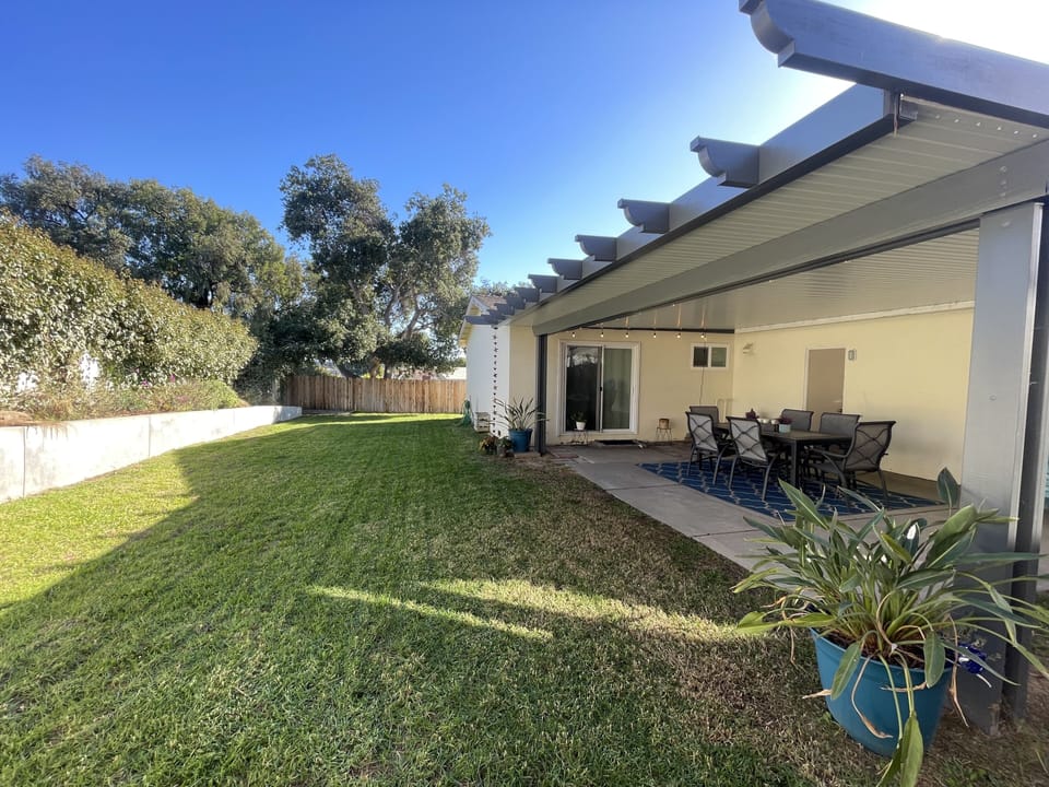 Large backyard