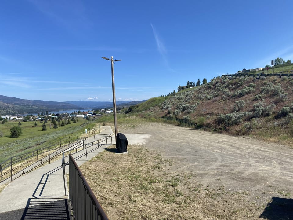 Upper parking lot, propane BBQ available for guest use. 