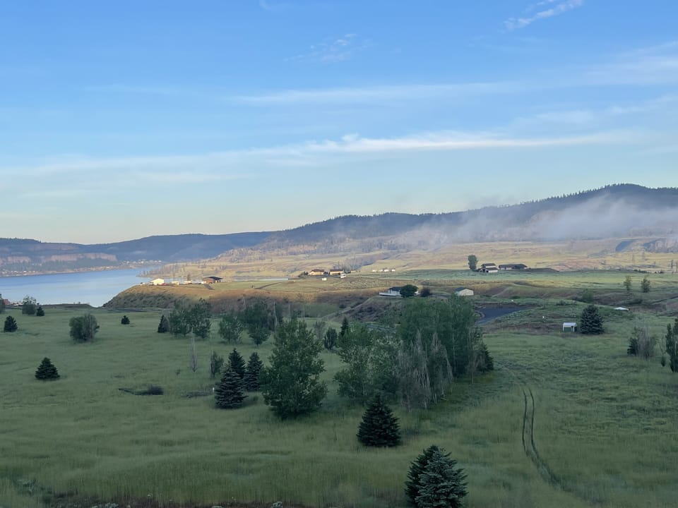 Over looking the golf course from the front walk way