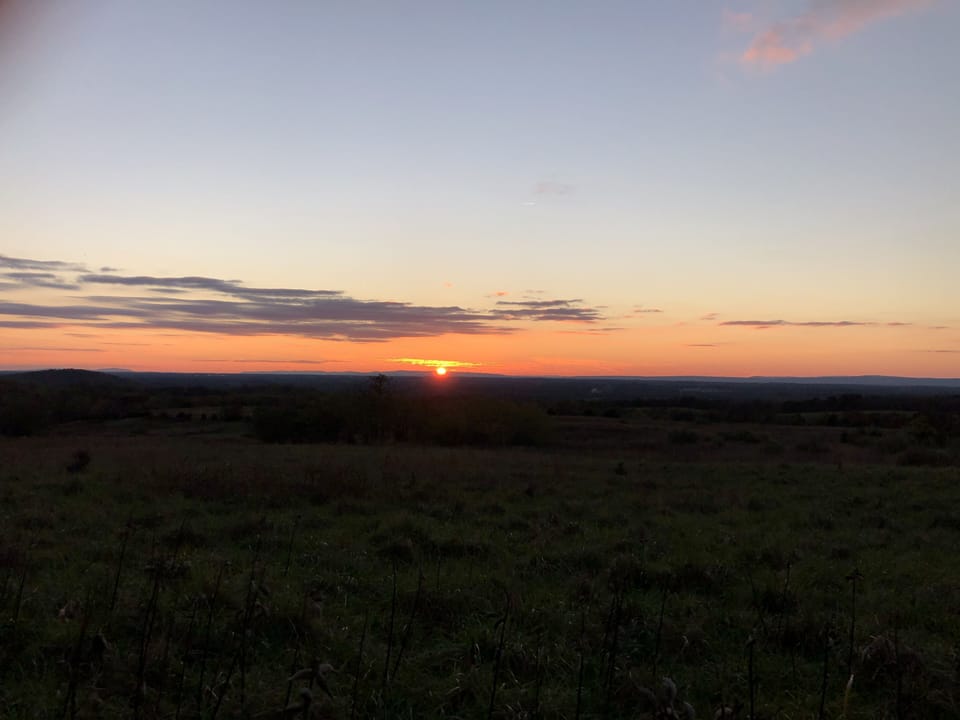 Sunset at the property 