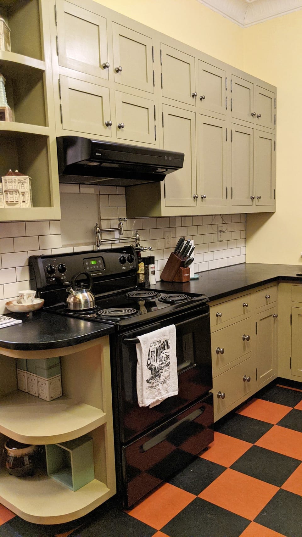 Kitchen is stocked for cooking.  Includes microwave, coffee pot, waffle maker.  