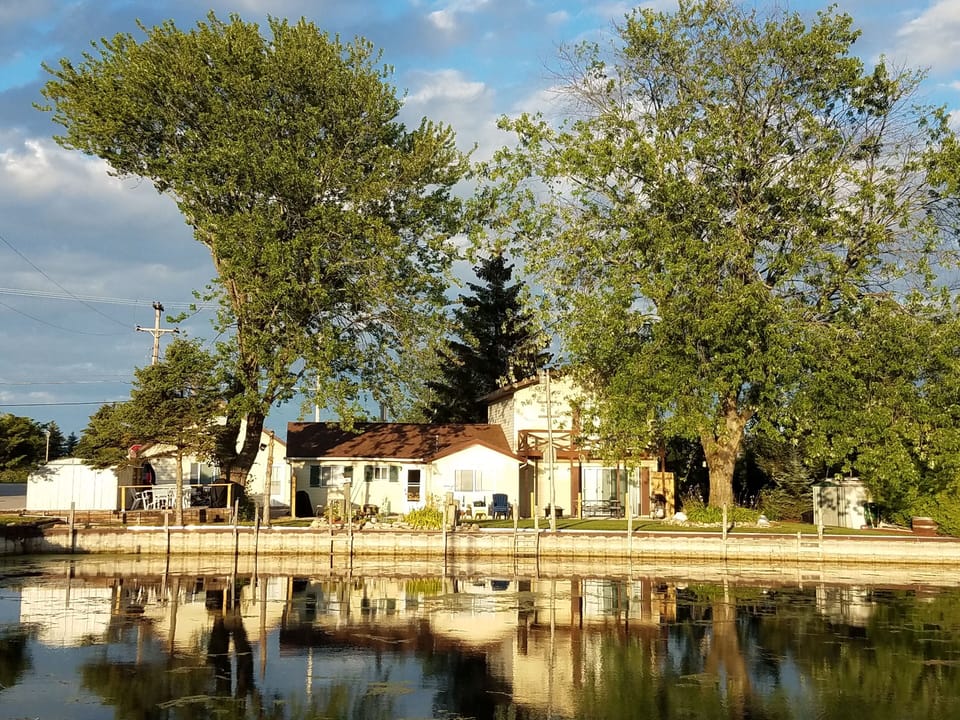 AuSable River view of Suites C,B,A.