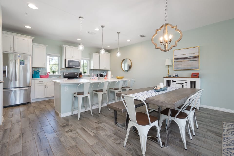Dining space designed for shared meals, games and family time!