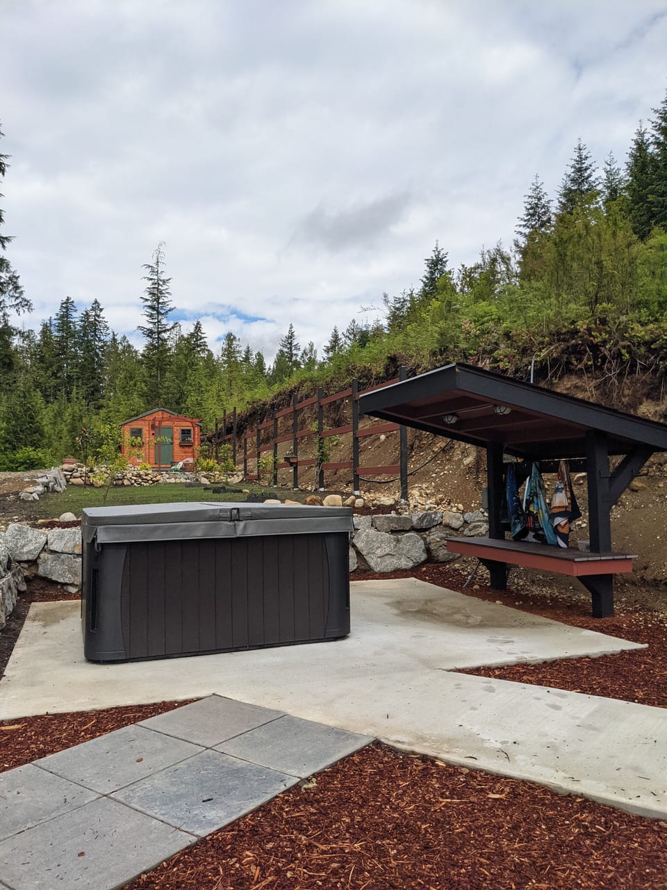 Hot tub area.