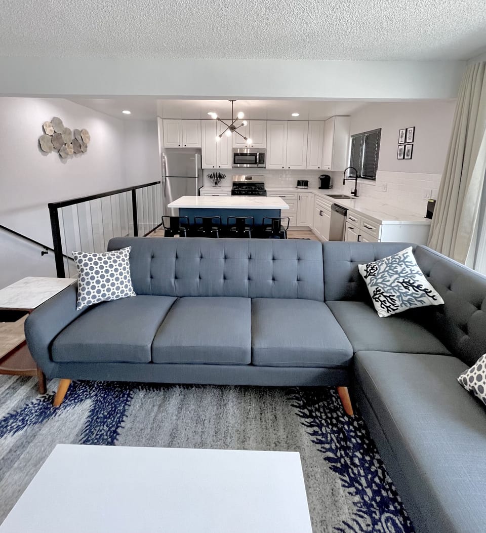 Living room and open kitchen